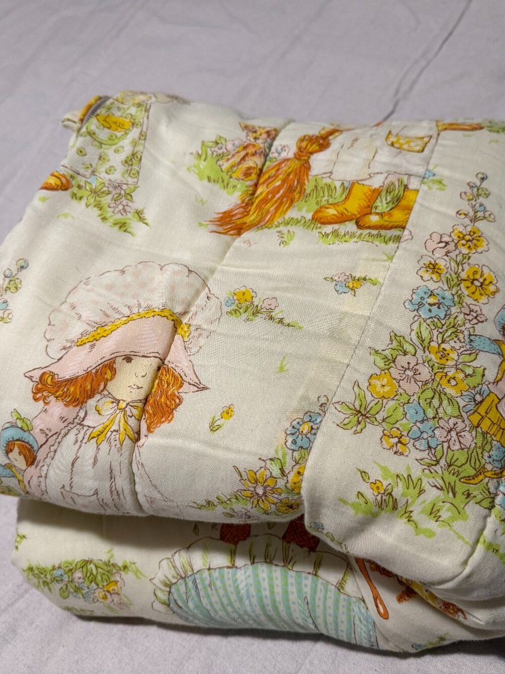 Vintage Retro Sarah Kay, Holly Hobbie Cotton Sleeping Bag, Happy Sacs